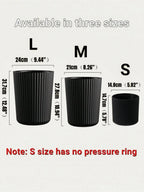 Modern Striped Trash Can for Home and Office