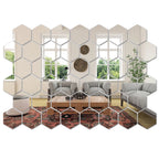 Hexagon Mirror Wall Decor Stickers