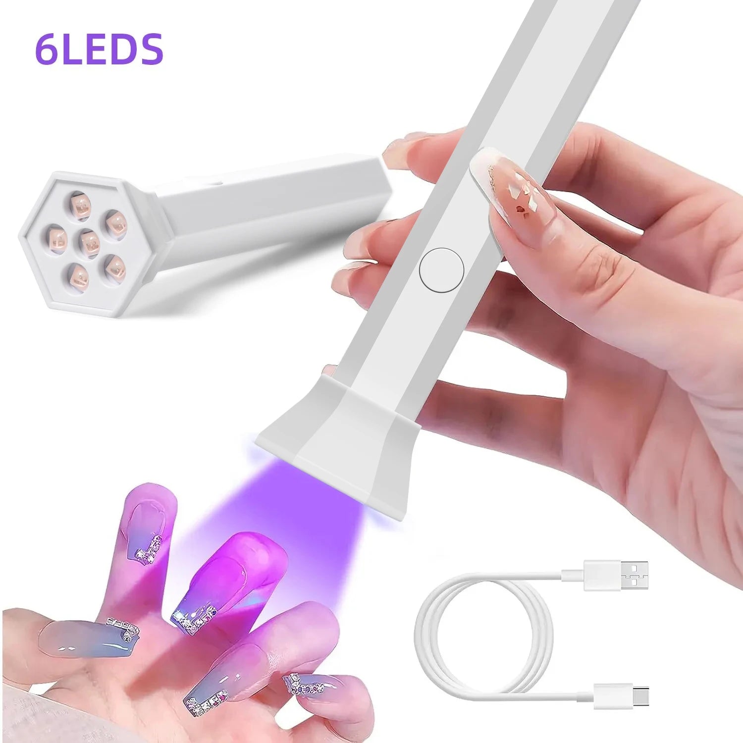 Portable Handheld UV LED Nail Curing Lamp for Gel Polish - 7