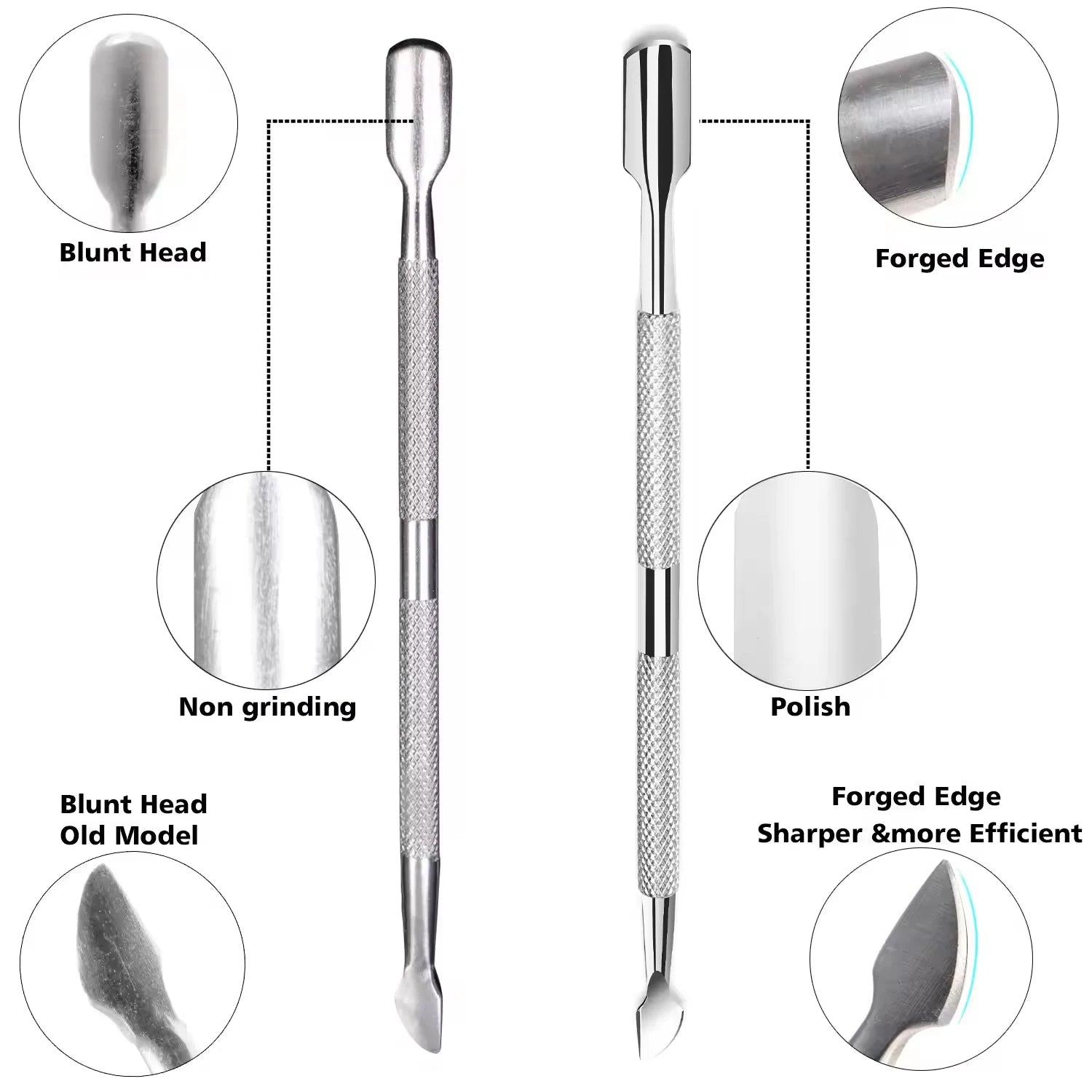 Professional Stainless Steel Cuticle Trimmer and Manicure Set - 4