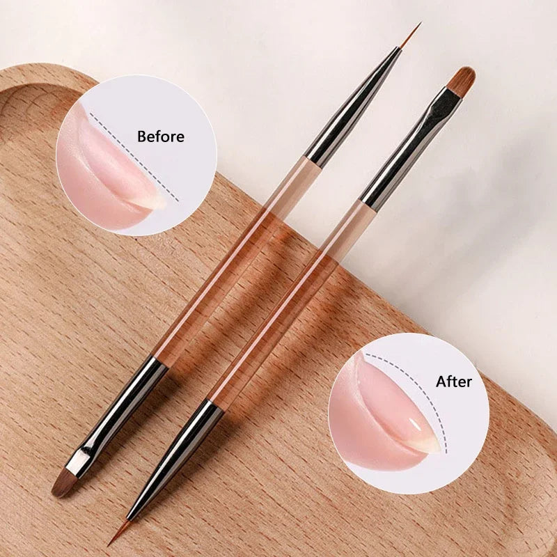 Dual-Ended Nail Art Painting and Carving Brush - 5
