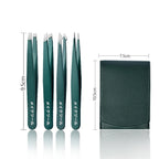 Professional Stainless Steel Precision Tweezer Set
