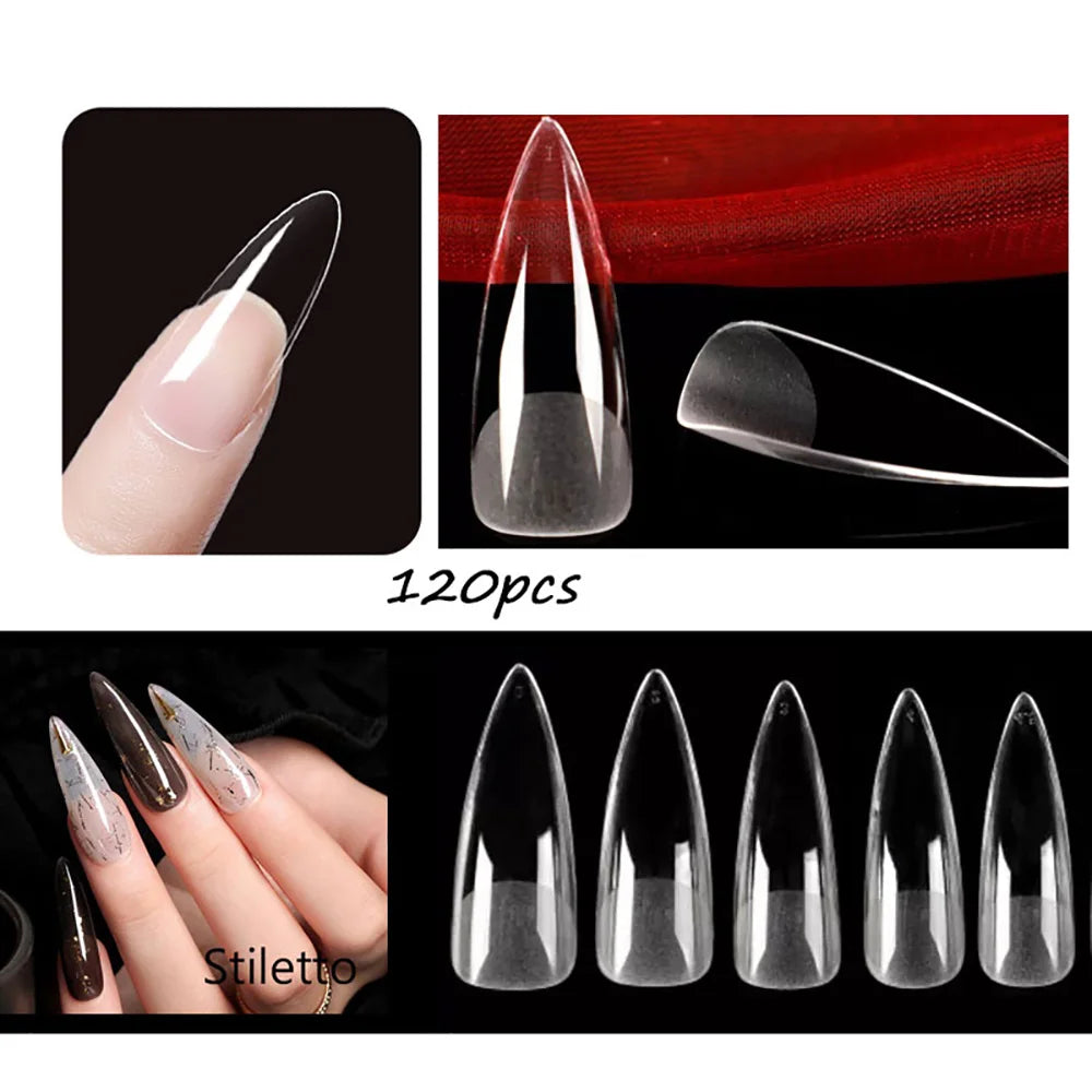 Almond Soft Gel Full Cover Press-On Nails - 6