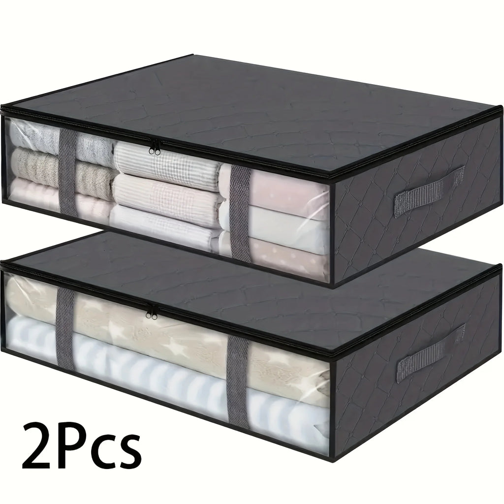 Foldable Under-Bed Storage Organizer for Bedding and Clothes