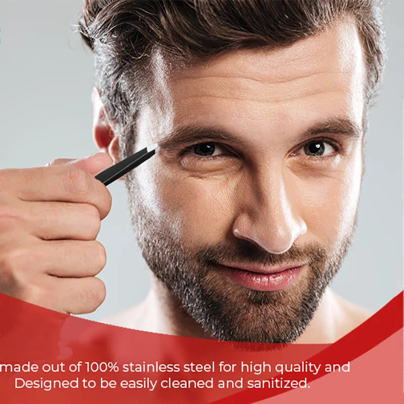 Precision Stainless Steel Tweezer Set for Grooming