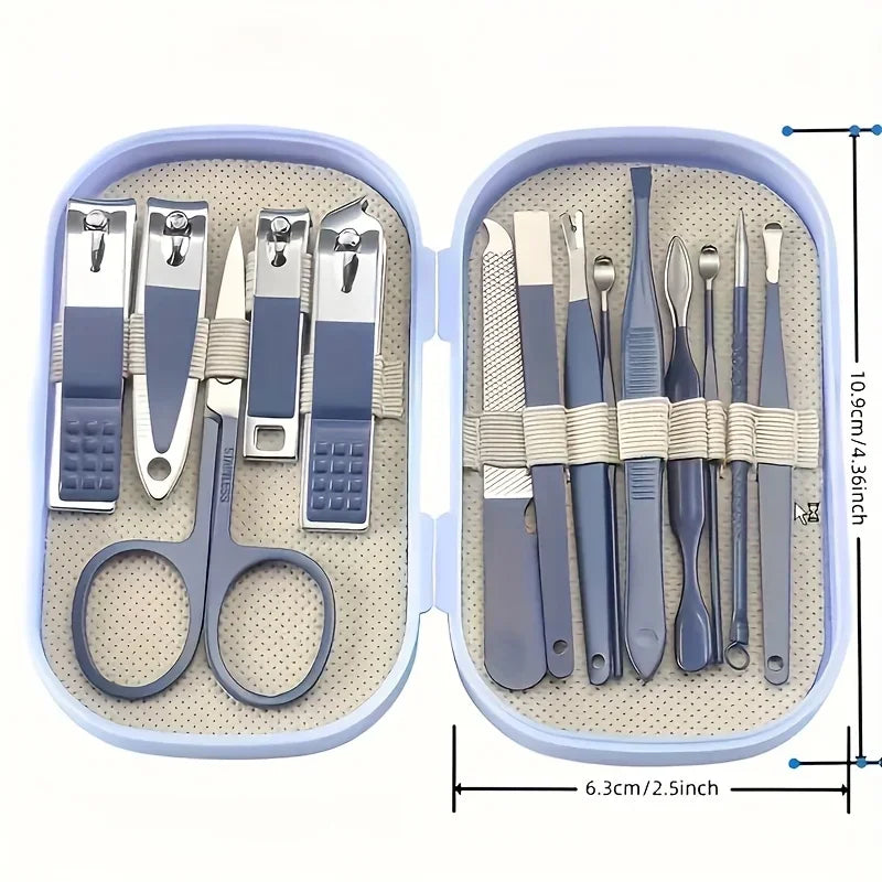 Professional Stainless Steel Manicure and Pedicure Grooming Kit