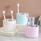 4-Slot Bathroom Toothbrush and Toothpaste Organizer Stand