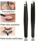 Precision Stainless Steel Eyebrow Tweezer Set