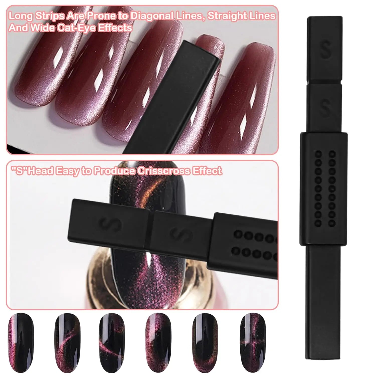 Magnetic Wand Set for Cat Eye Nail Art