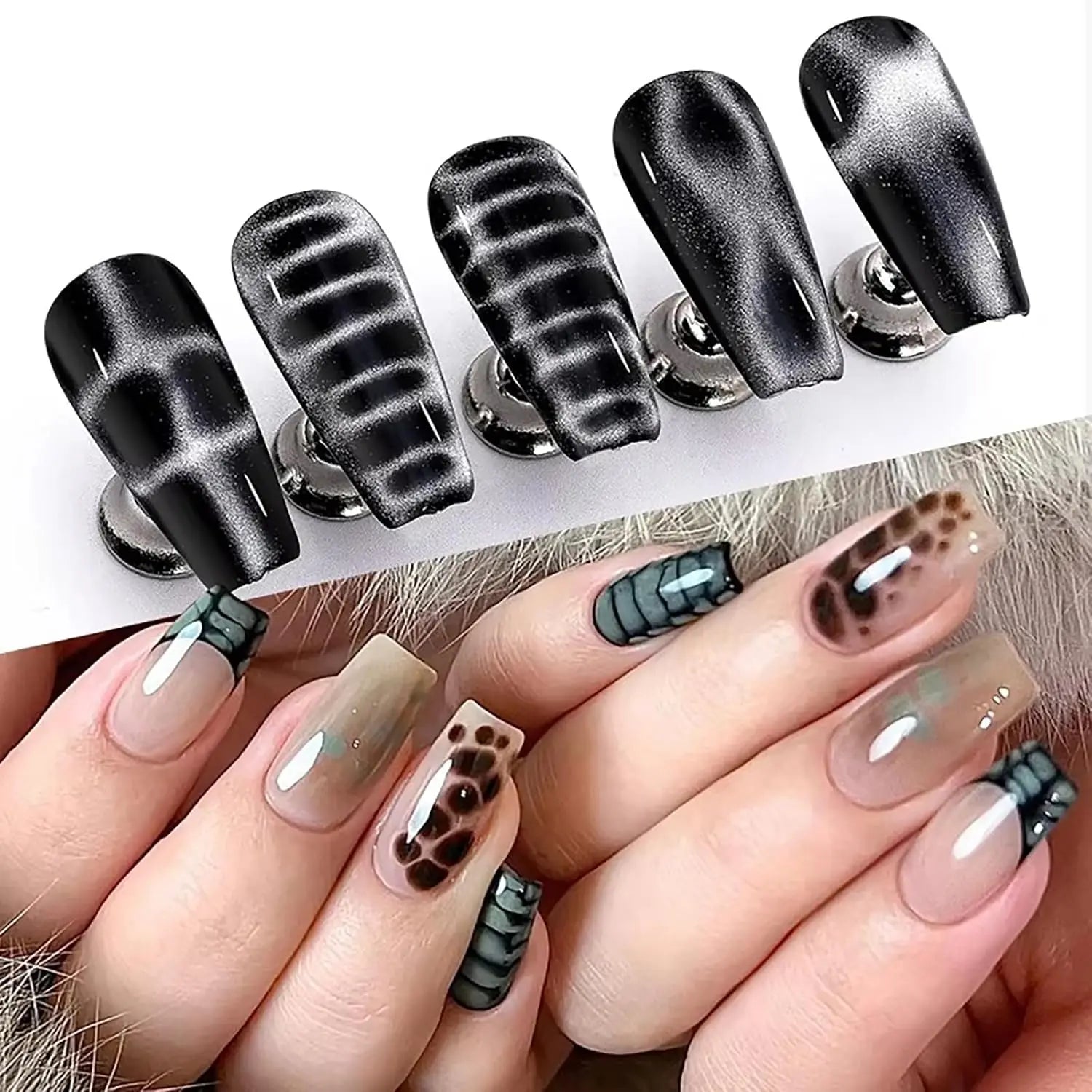 Professional Cat Eye Nail Art Magnet Set