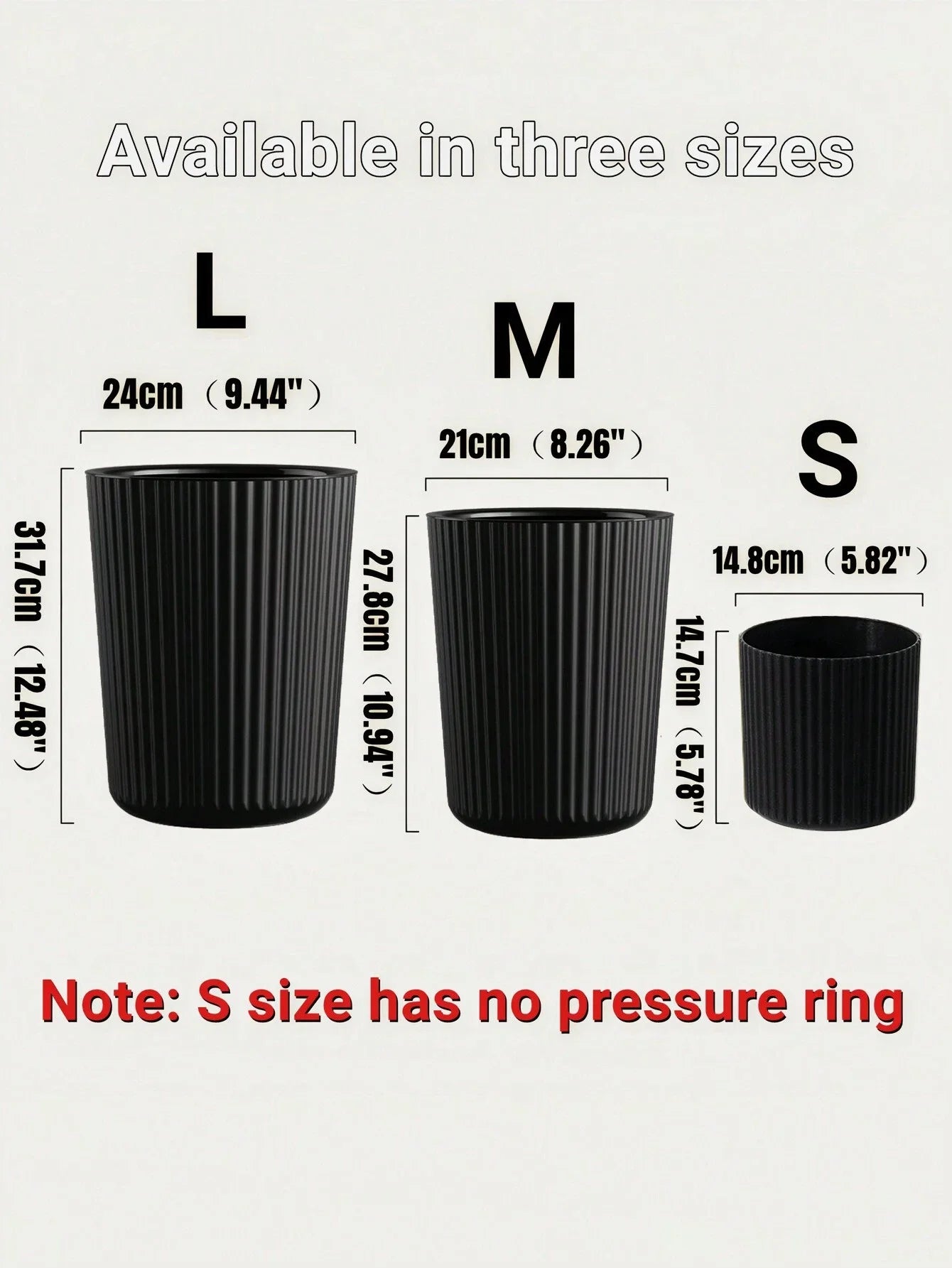 Modern Striped Trash Can for Home and Office - 13