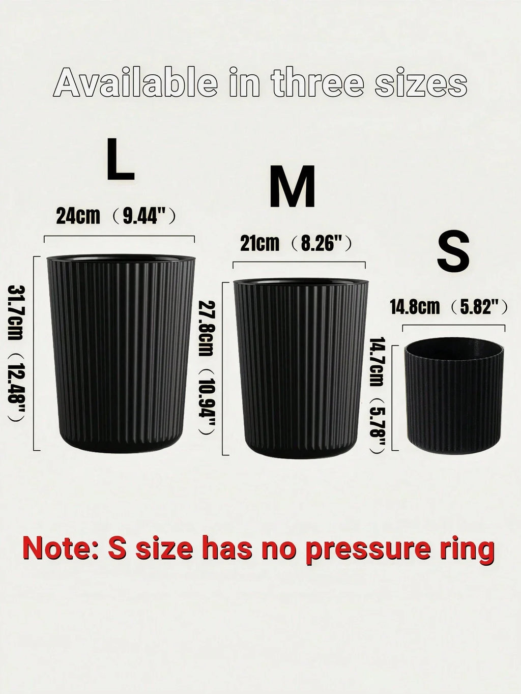 Modern Striped Trash Can for Home and Office
