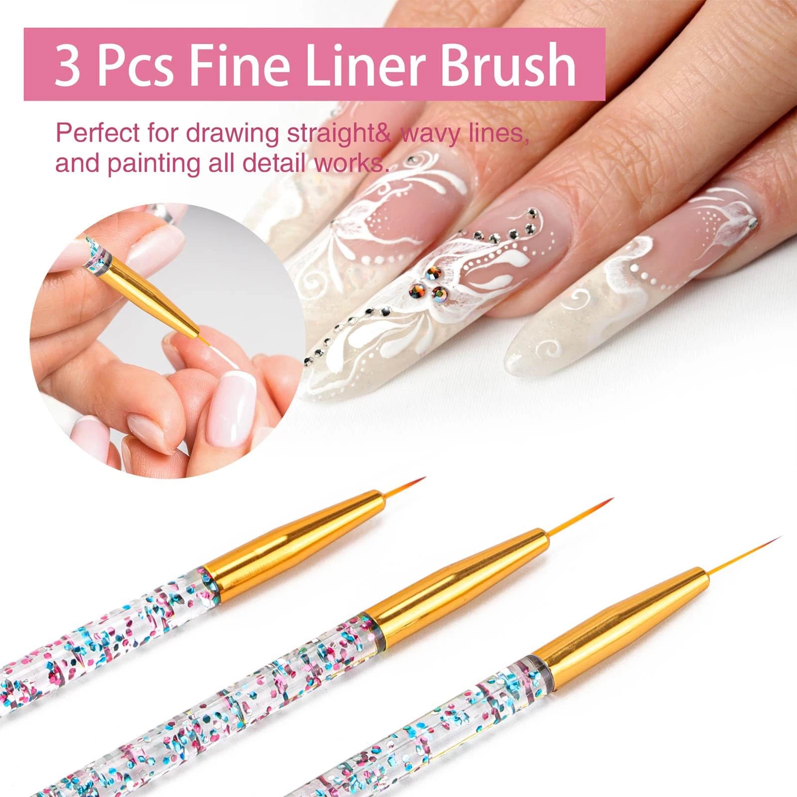 Professional Nail Art Brush and Dotting Tool Set - 11