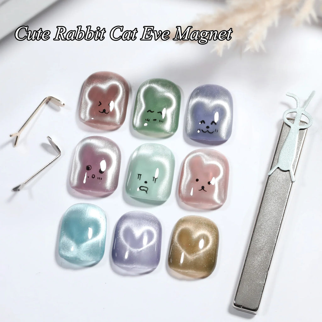 Rabbit Shape Magnetic Nail Art Stencil Tool