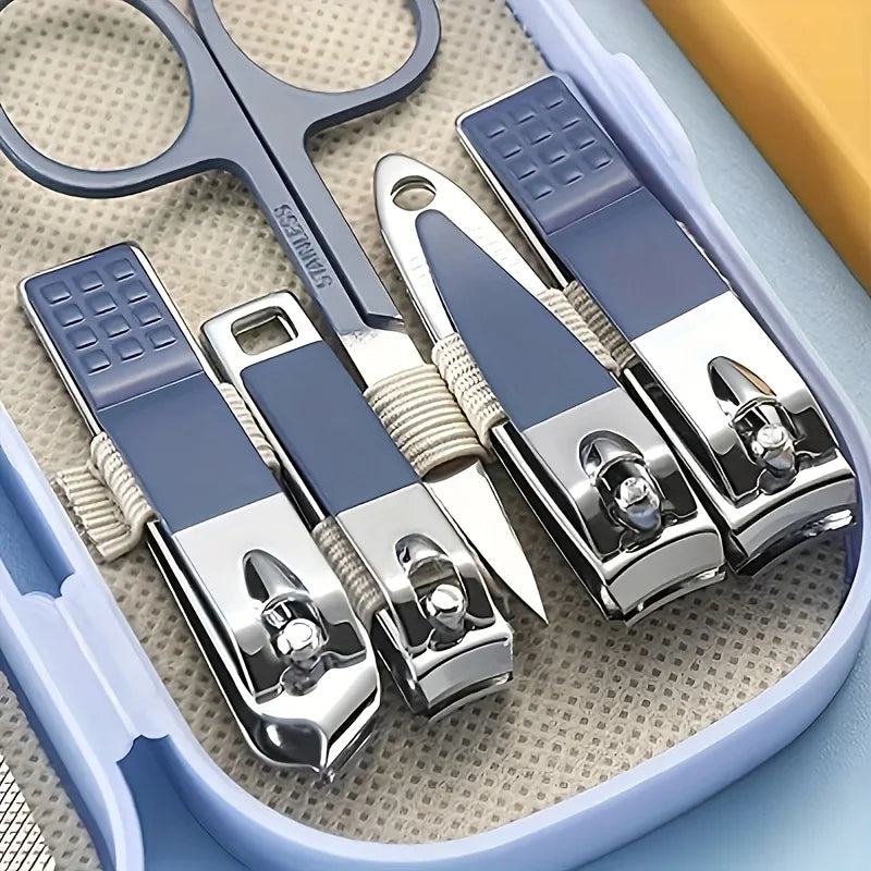 Professional Stainless Steel Manicure and Pedicure Grooming Kit - 8