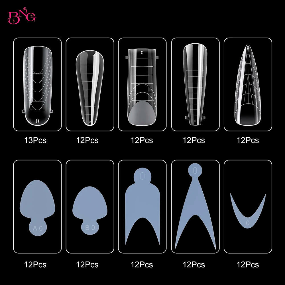 Dual Form Nail Extension Molds for Perfect Manicures - 4