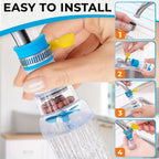 360-Degree Flexible Kitchen Faucet Water Filter