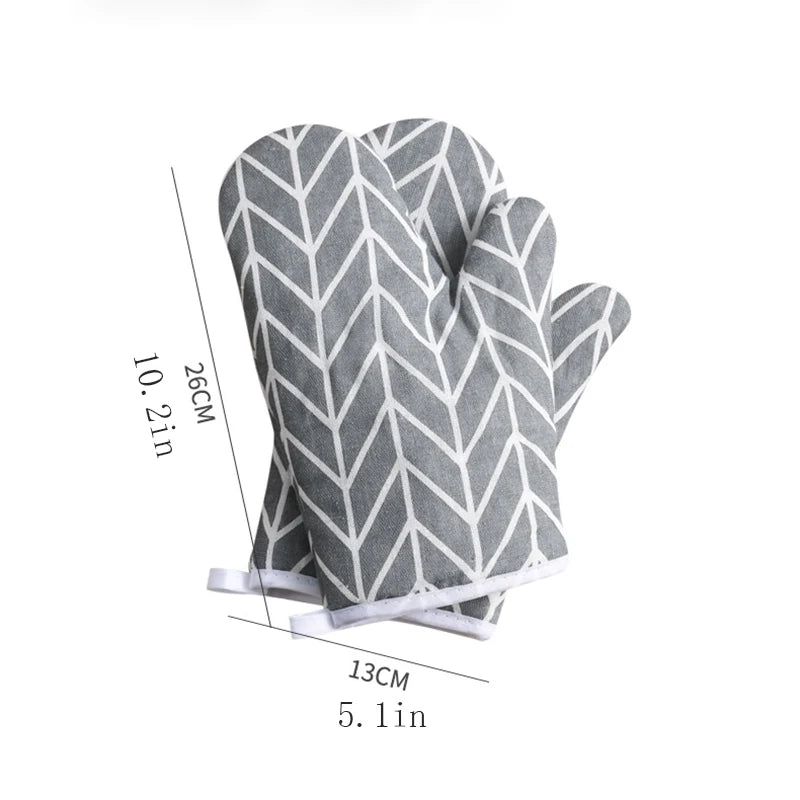 Heat-Resistant Kitchen Oven Gloves - 4