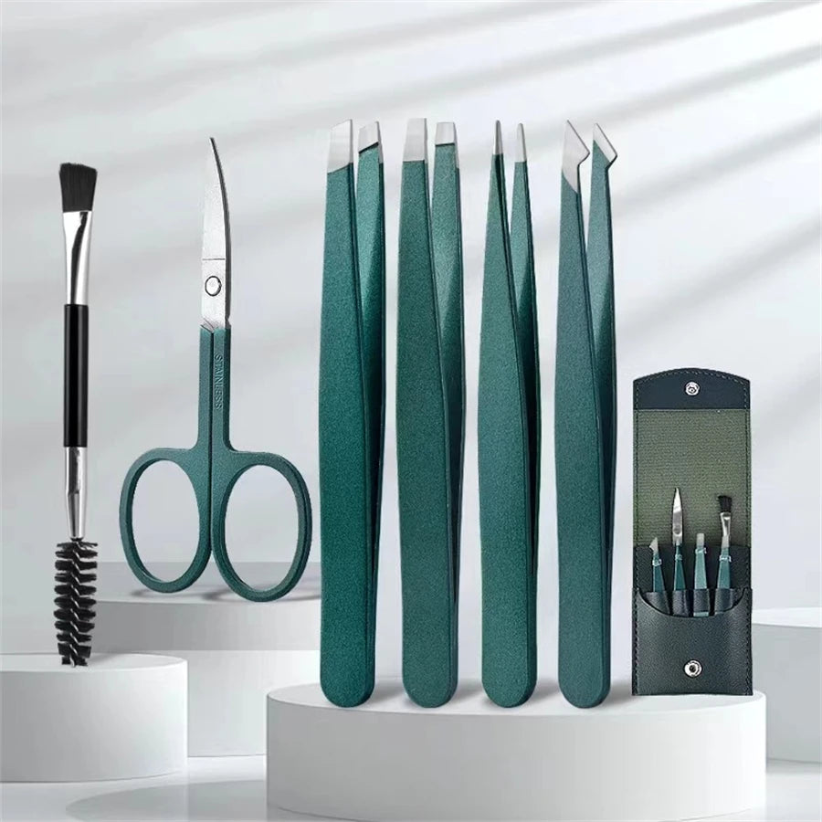 Professional Stainless Steel Precision Tweezer Set