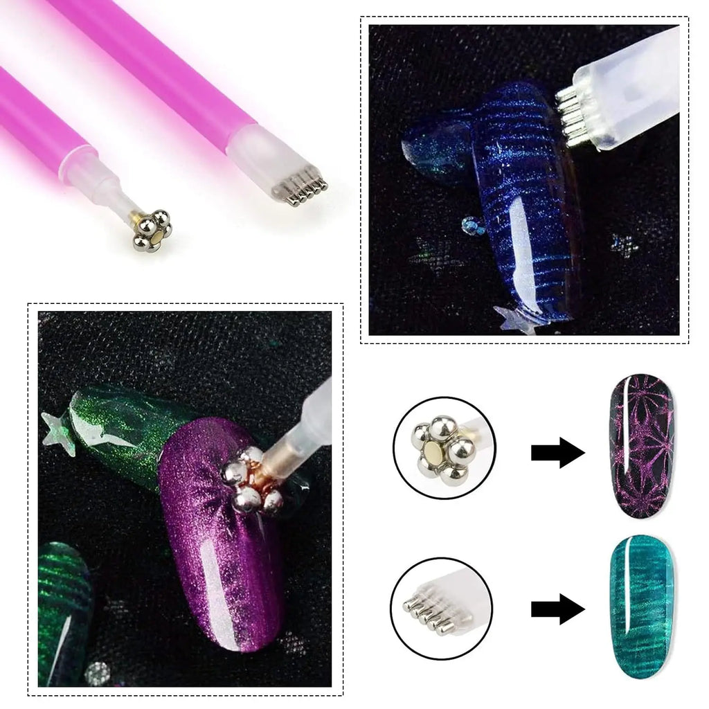 Magnetic Cat Eye Nail Art Tool Set
