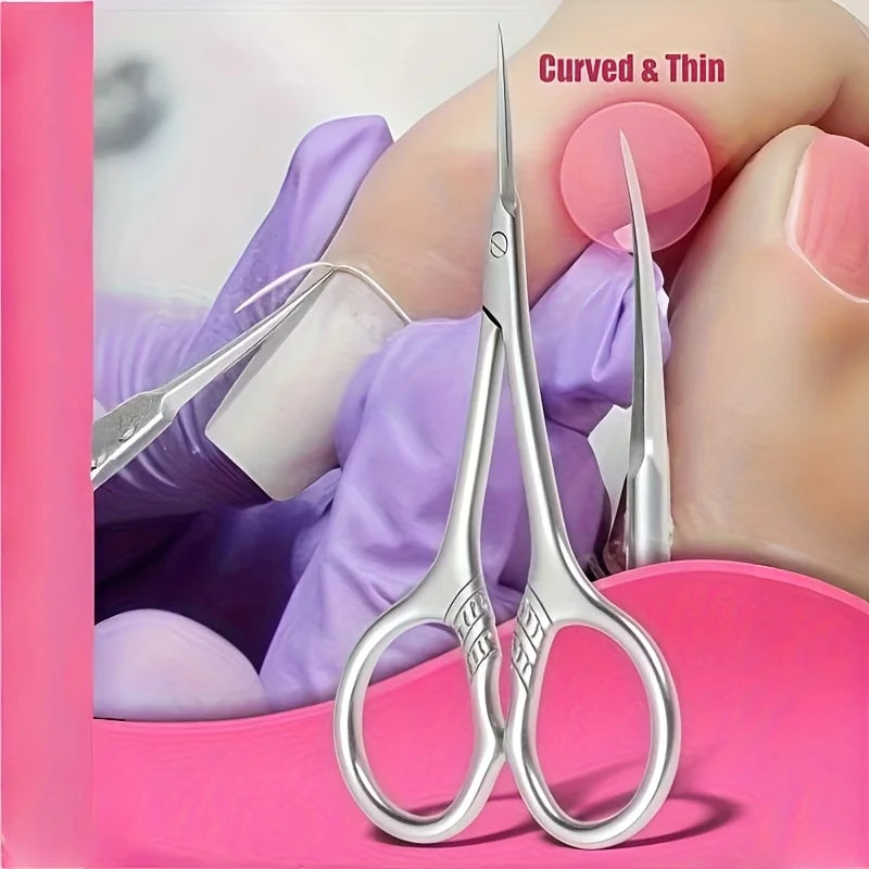 Precision Curved Blade Stainless Steel Cuticle Scissors