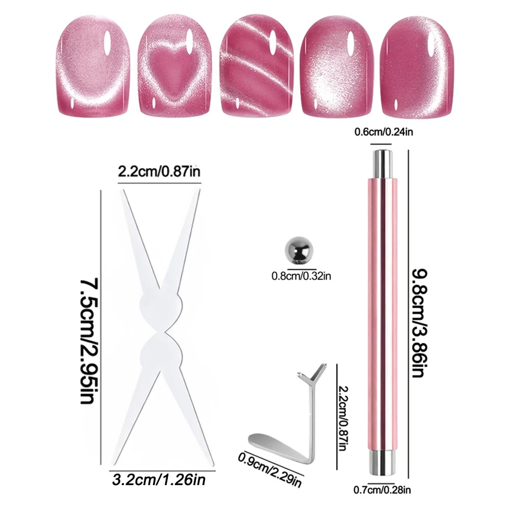 Professional Cat Eye Nail Art Magnet Set - 21