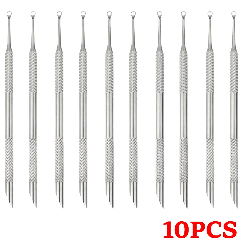 Double-Ended Stainless Steel Cuticle Pusher and Nail Cleaner - 14