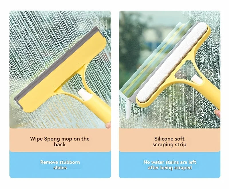 3-in-1 Glass and Window Cleaning Squeegee with Spray Bottle