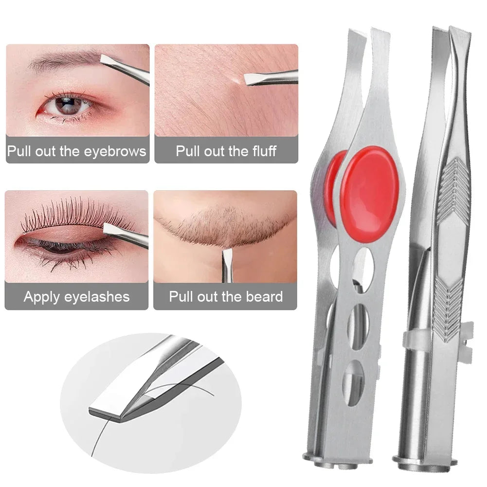 Illuminated LED Eyebrow Tweezer for Precision Grooming