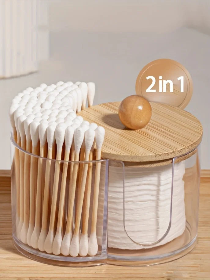 Dual Compartment Cotton Pad and Swab Organizer - 17