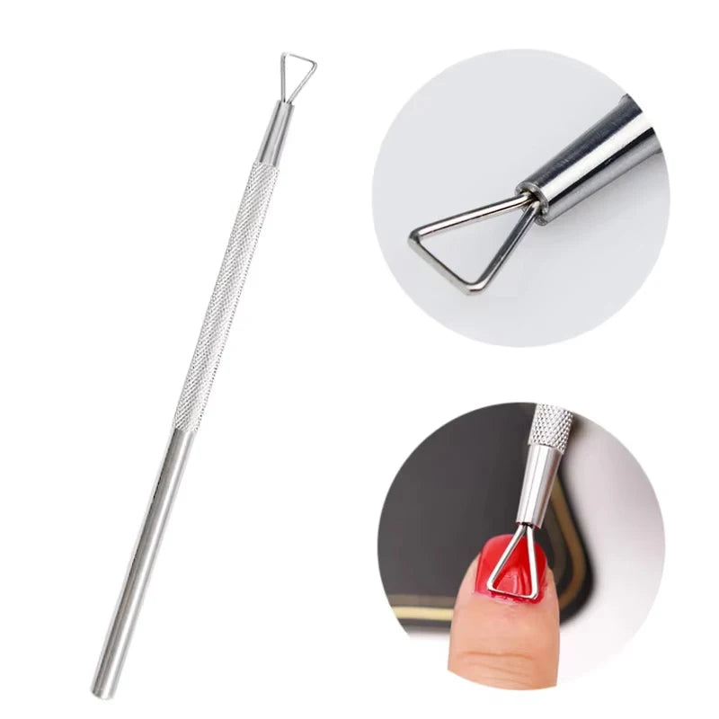 Stainless Steel Gel Nail Polish and Cuticle Remover Tool - 1
