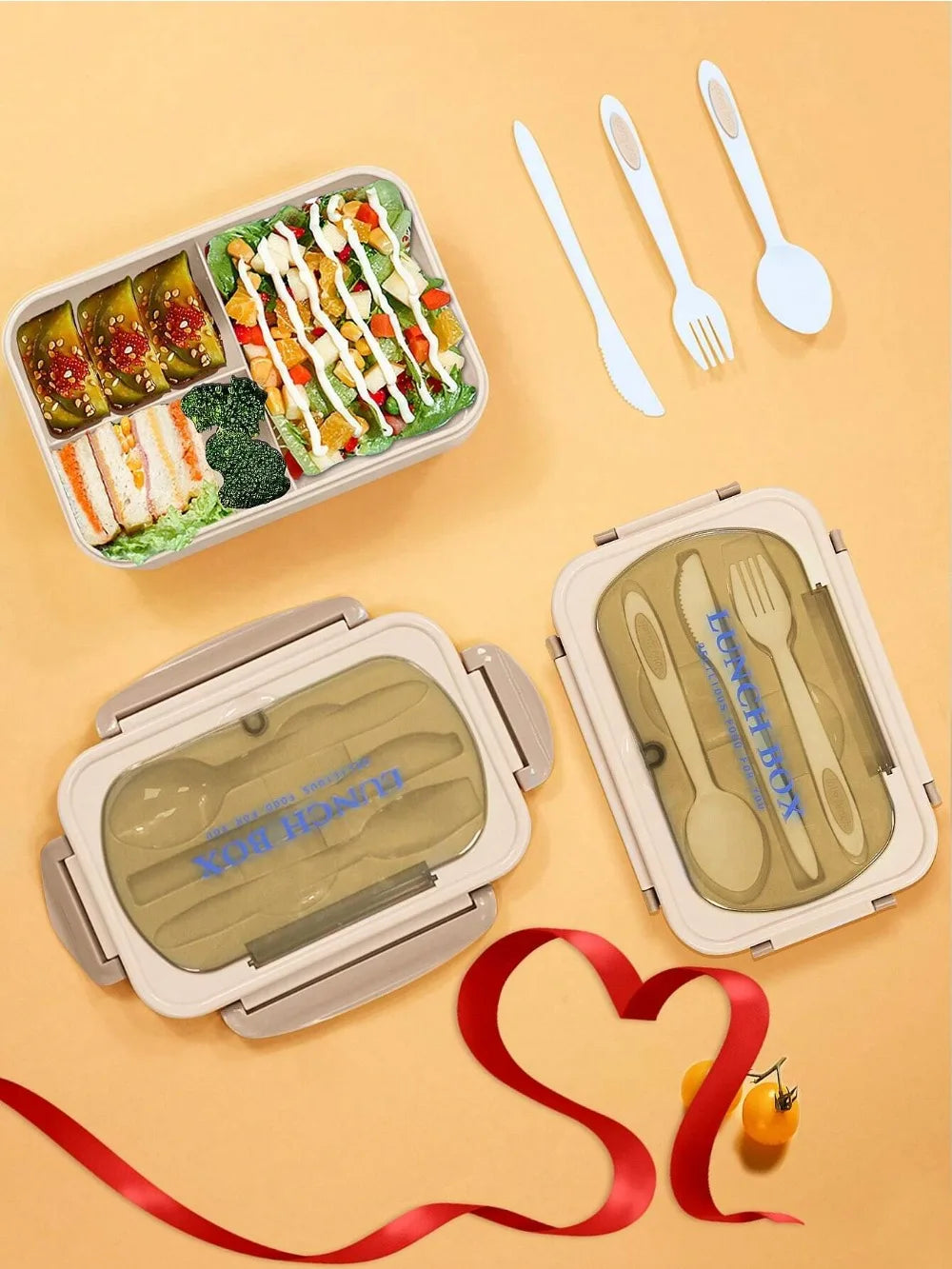 Leakproof 4-Compartment Bento Lunch Box