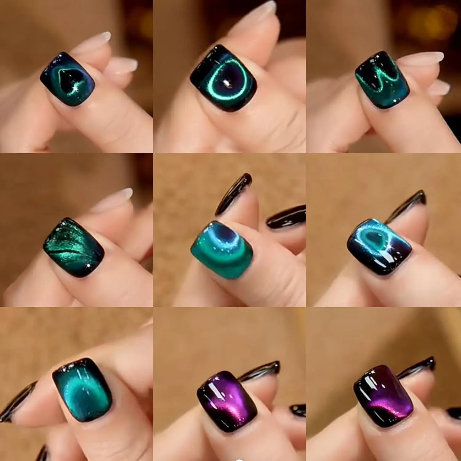 Professional Cat Eye Nail Art Magnet Set