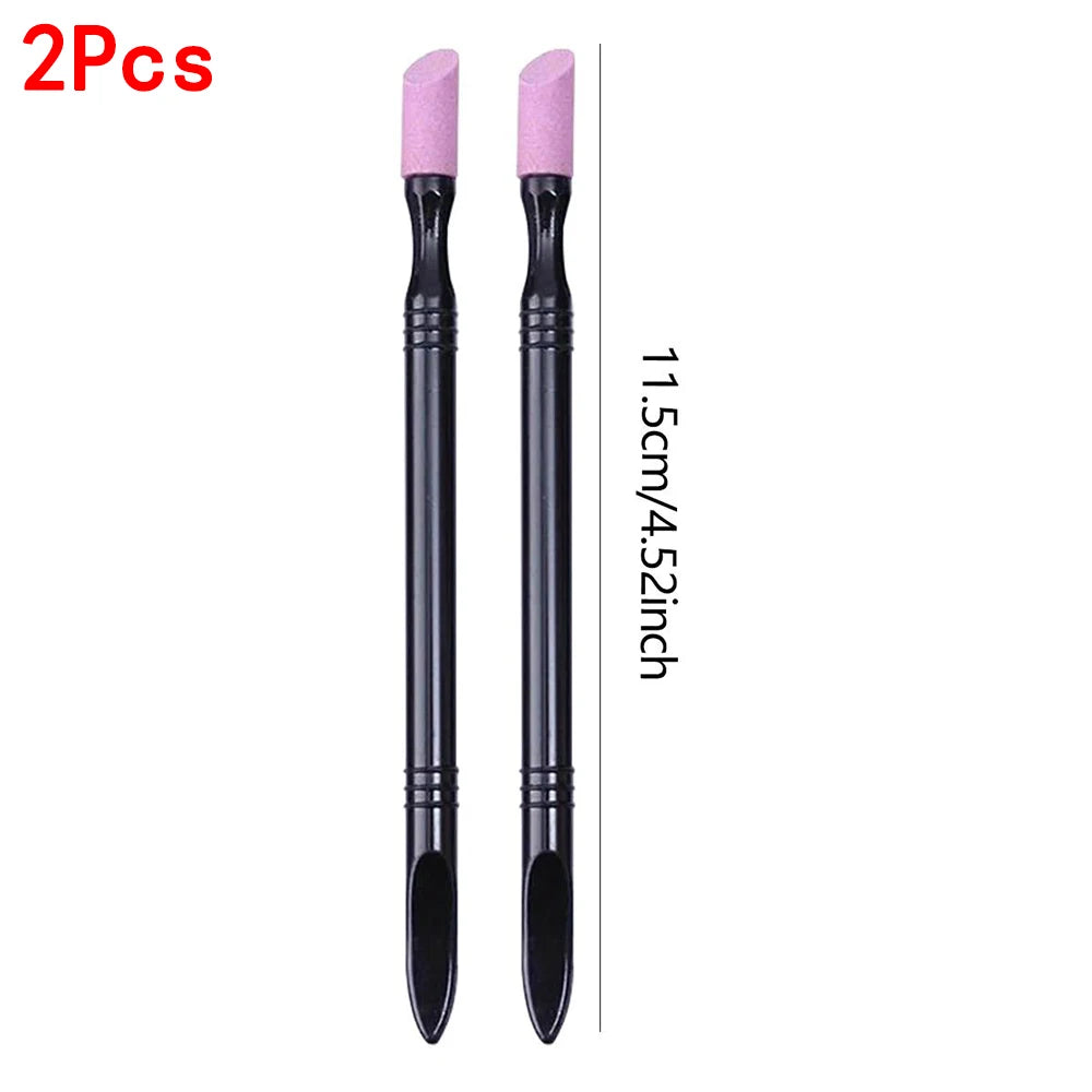Dual-Ended Quartz Cuticle Pusher and Nail Trimmer