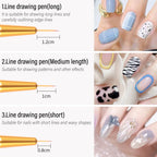 Mermaid Professional Nail Art Brush Set for Manicure Design