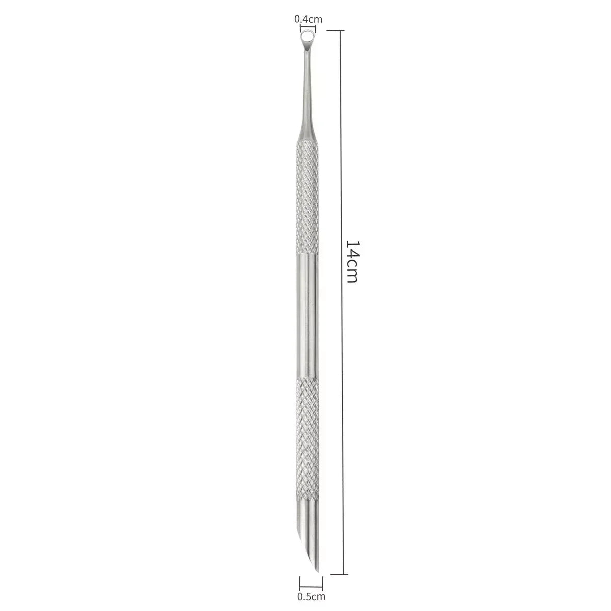 Double-Ended Stainless Steel Cuticle Pusher and Nail Cleaner - 6