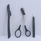 Professional Eyebrow Shaping Trimmer and Tweezer Set