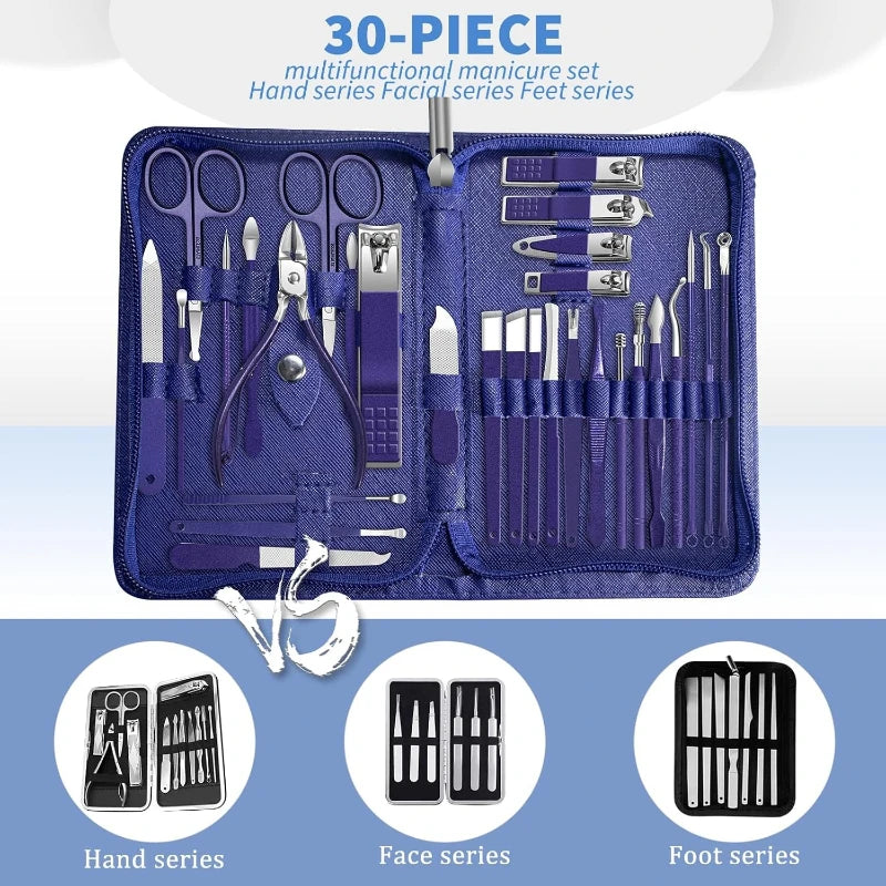 Professional Stainless Steel Manicure and Pedicure Grooming Set - 2