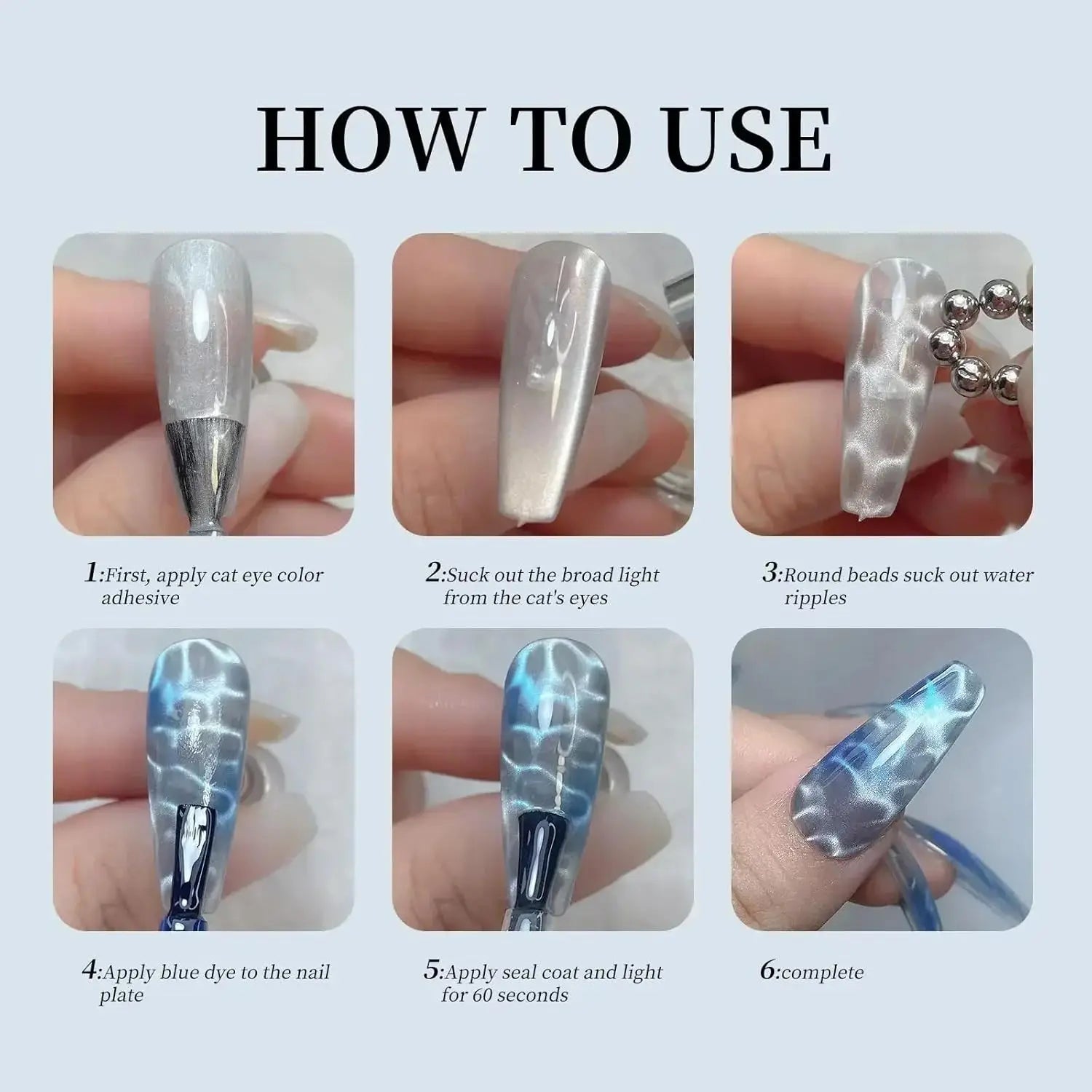 Magnetic Cat Eye Nail Art Tool Set - 5