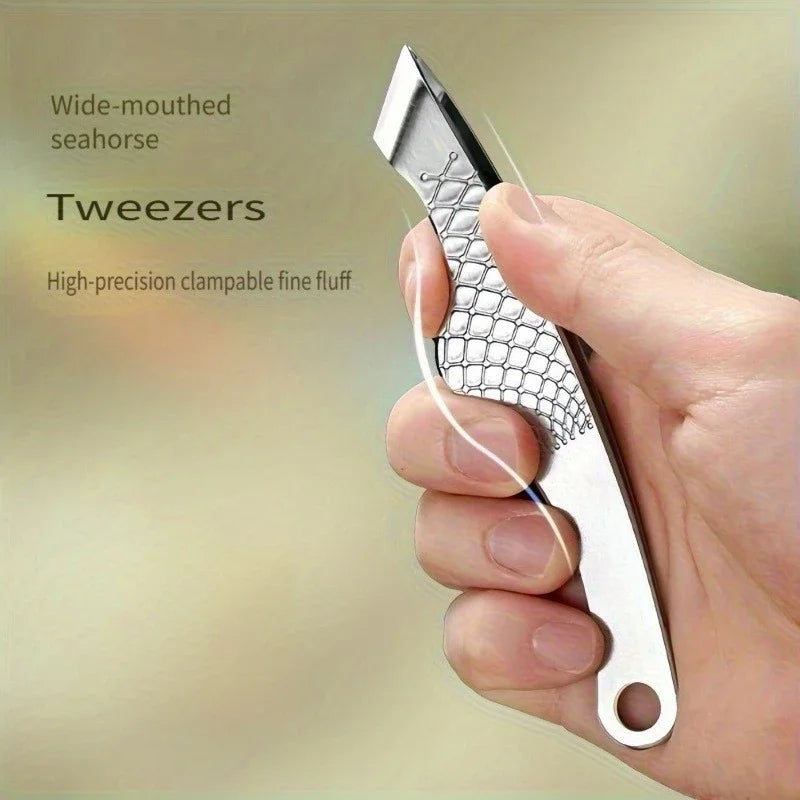Wide-Mouth Precision Hair Plucking Tweezer