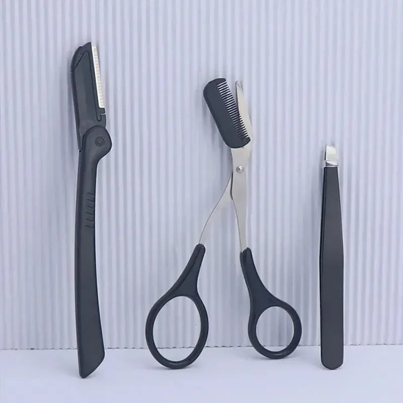 Professional Eyebrow Shaping Trimmer and Tweezer Set - 11