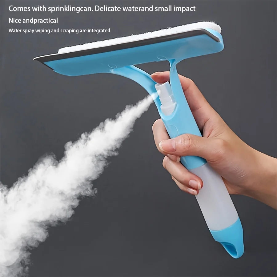 3-in-1 Glass and Window Cleaning Squeegee with Spray Bottle