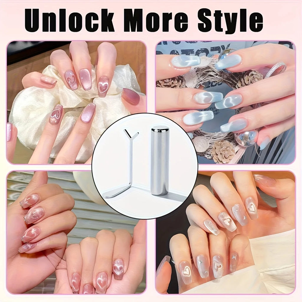Magnetic Heart Shape Nail Art Tool for Cat Eye Polish