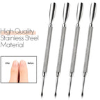 Dual-Ended Stainless Steel Cuticle Pusher and Nail Cleaner