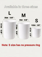 Modern Striped Trash Can for Home and Office