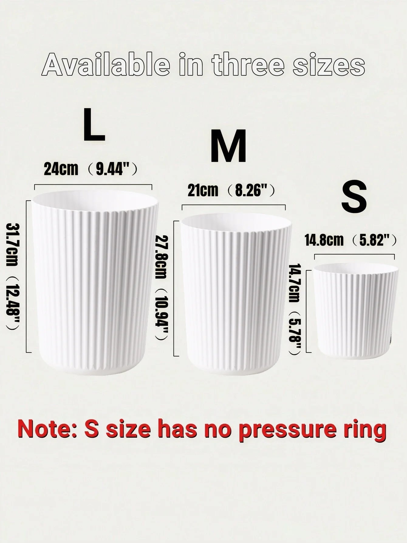 Modern Striped Trash Can for Home and Office