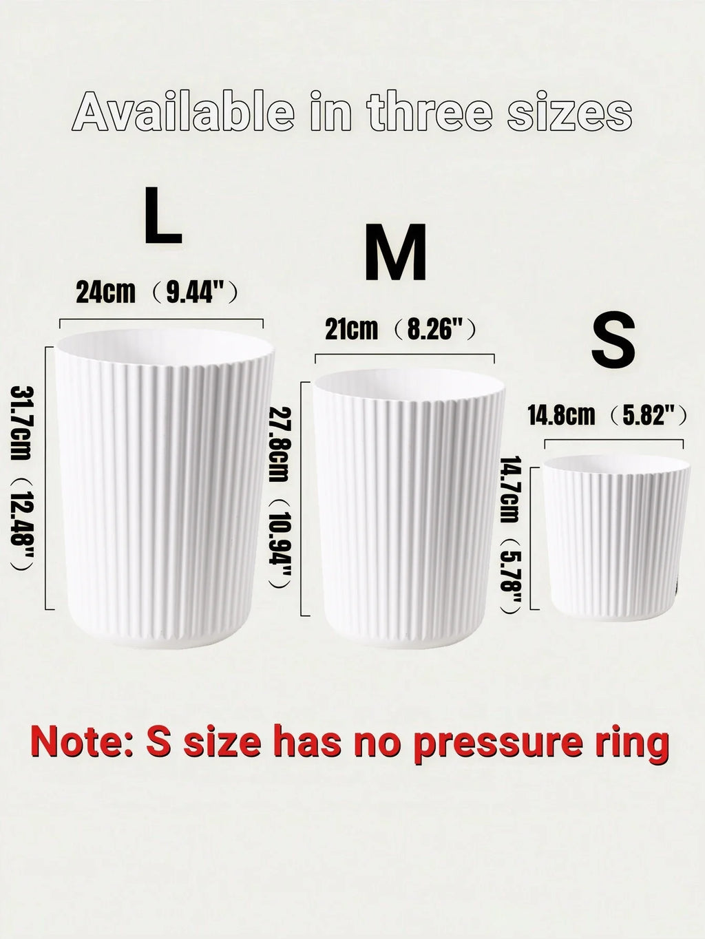 Modern Striped Trash Can for Home and Office
