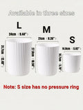 Modern Striped Trash Can for Home and Office