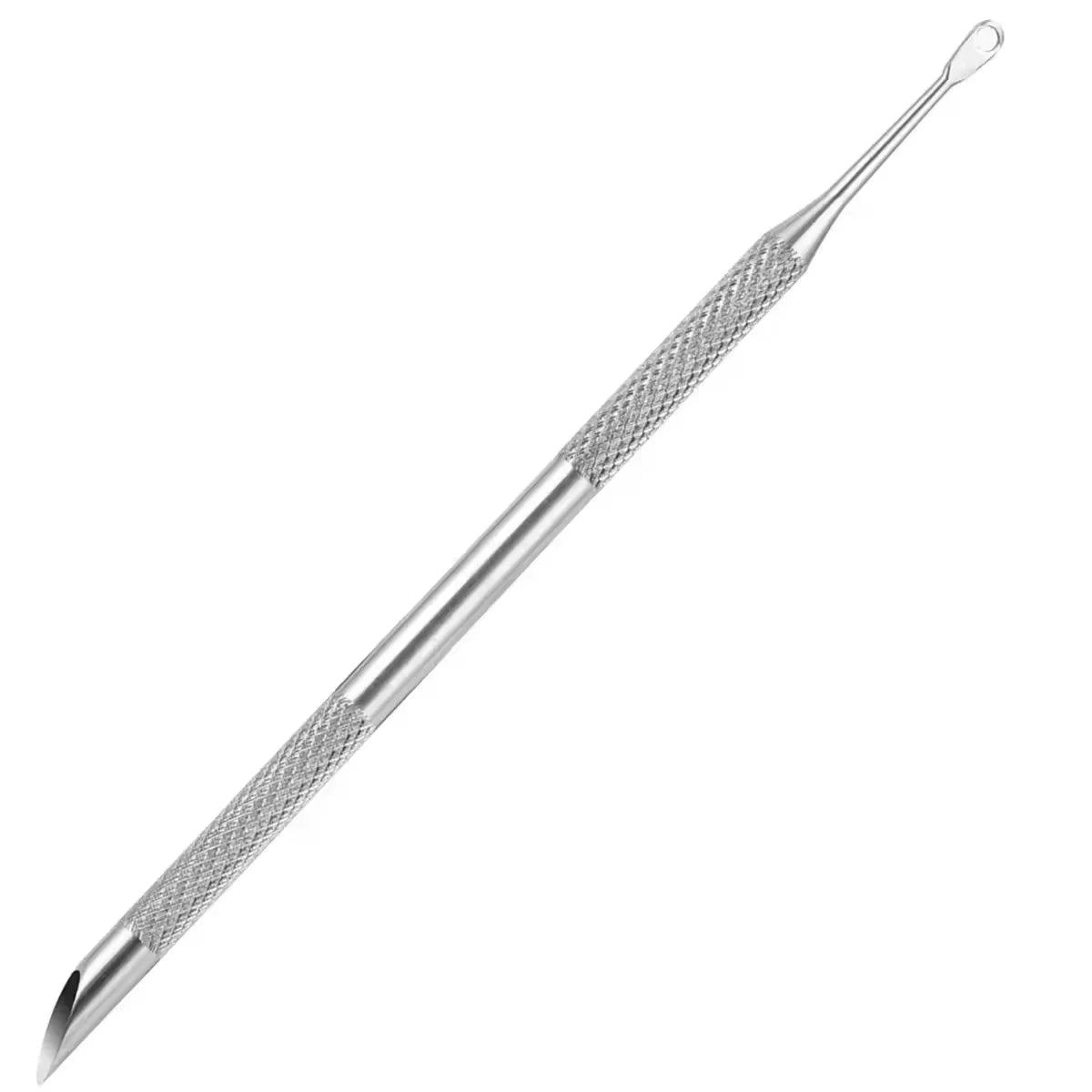 Double-Ended Stainless Steel Cuticle Pusher and Nail Cleaner - 12