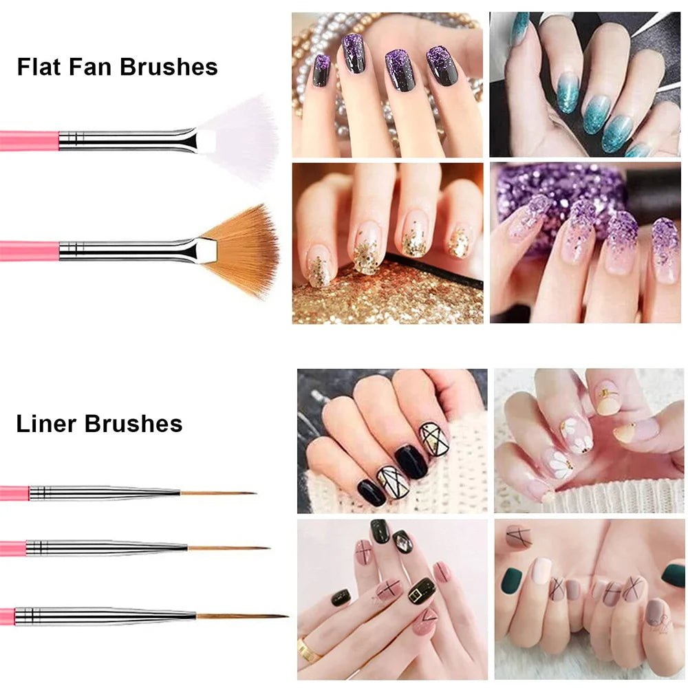 Professional Nail Art Brush and Dotting Tool Kit